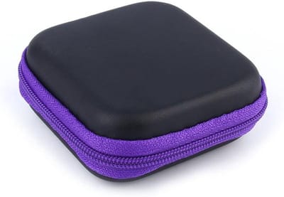 Gadget Case Opbergetui voor Sleutelhanger, Vierkante Draagtassen - Harde Opbergdoos met Hoofdtelefoon en USB-kabel - Beschermende Opberghoes met Vakjes