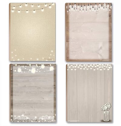 Notitieblokken set - Schrijfblokken - Ideaal voor notities - Vier rustieke designs - 4x 5.5 inch - Niet gespecificeerd