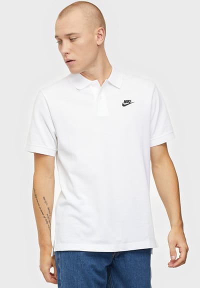 Nike Sportswear Club herenpoloshirt in wit