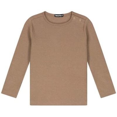Sweet Petit baby shirt Robin Taupebrown 56 unisex