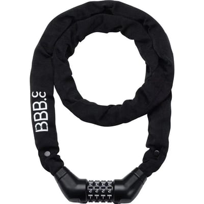 BBB Cycling CodeGuard Chain Cijferslot - Fietsslot met Duurzame Beschermhoes - Lengte: 180CM - Dikte: 5MM - Kettingslot voor Stadsfiets, RaceFiets & Mountainbike - BBL-105