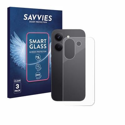 3 Stuks Savvies Screenprotector - geschikt voor Xiaomi Poco X8 Pro (Achterkant) - beschermfolie glas transparant