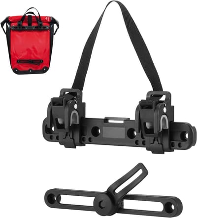 Verstelbare Fiets Bagagegesp, Praktische Fietsaccessoires voor Pannierdragers, Stevige Bagagehouder en Montagegereedschap in Zwart
