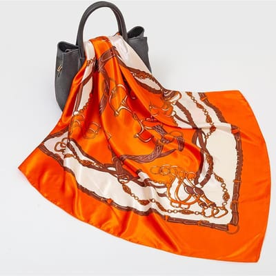 Zijden Haarscarf Scarftop Dames Zomer Satijnen Hoofddoek Foulard Bandana Cheveux Zachte Neckerchief Hijab Voor Dames 90x90cm brown