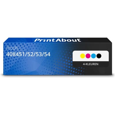 PrintAbout huismerk Toner 408451/52/53/54 (M C240) 4-kleuren Multipack Geschikt voor Ricoh