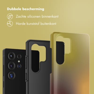 Selencia Hoesje - Geschikt voor Samsung Galaxy S25 Ultra - Backcover - Gradient Olive Dust
