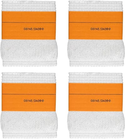 Set van 4 Petroleum Kachelsmeermiddelen voor Binnengebruik, Vervangbare Wicks, Kachelaccessoires (95 x 2.5 x 180 mm)