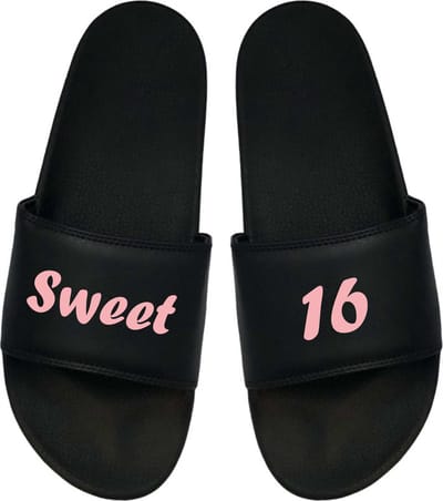 Cadeau Sint - Cadeau Kerst - Cadeau 16 - Sweet 16 Badslippers - Cadeau Badslippers - Badslippers Meisjes 48
