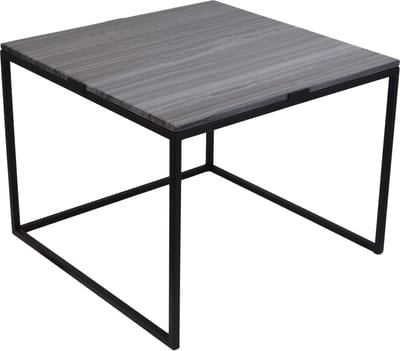 LOFT42 Marble L Bijzettafel Vierkant Zwart - Metaal - Marmer - 43x55x55