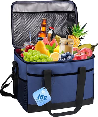 Grote Opvouwbare Koeltas van 35 Liter voor Dranken, Perfect voor Picknicks, Kamperen en Reizen