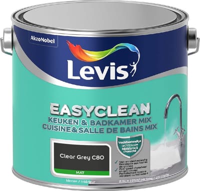 Levis - Easyclean Keuken & Badkamer Mix - Clear Grey C80 - Mengverf - 2,5 L