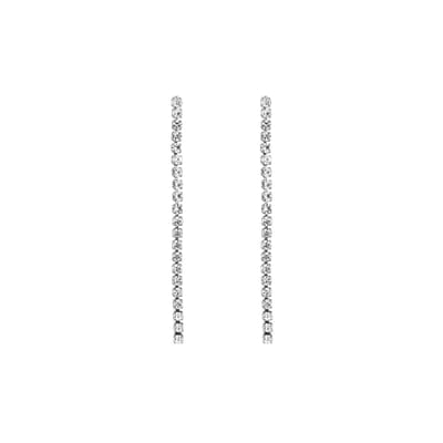 Oorbellen Sparkle zilver - Michelle Bijoux - Oorbellen - 5 x 0,2 cm - Zilver