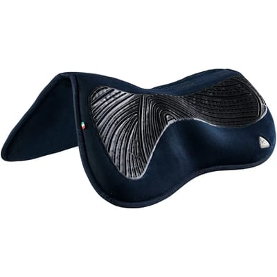 Acavallo Mf Hps Cw-cs Gel Grip Suede Halve Pad Blauw Cob