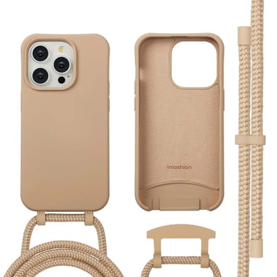 imoshion Hoesje - Geschikt voor iPhone 14 Pro - Color Backcover met afneembaar koord geschikt voor MagSafe - Nude