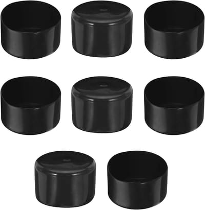 8 Stuks Rubber Eindkap voor Ronde Buizen - Beschermende PVC Kap voor Meubels, Hekken en Leuningen, Flexibele Blokbeschermer met 70mm ID