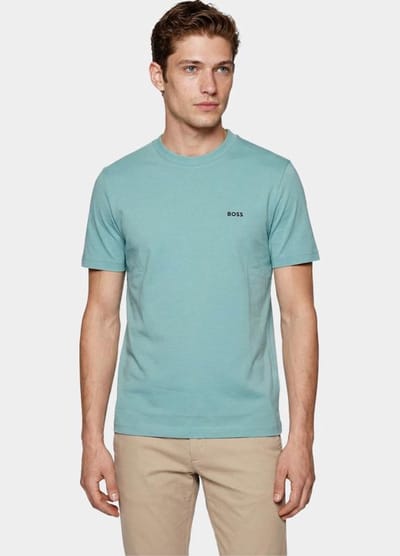 BOSS Green T-shirt korte mouw Blauw Tee 10256064 01 50506373/445