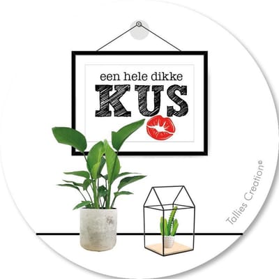 Tallies Cards - kadokaartjes  - bloemenkaartjes - Kus - Plant - set van 5 kaarten - valentijnskaart - valentijn  - moeder - mama - liefde - 100% Duurzaam