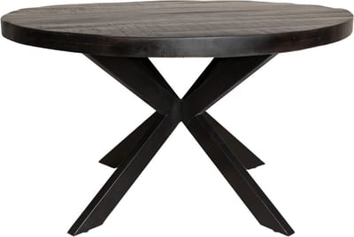 StarFurn Eettafel Denver - Rond Zwart Hout - 110x110x76cm