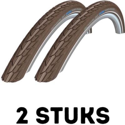 Fietsband - Buitenband - Set van 2 - Road Cruiser 28 x 1.60 (42-622) donkerbruin - Voordeelverpakking 2 stuks