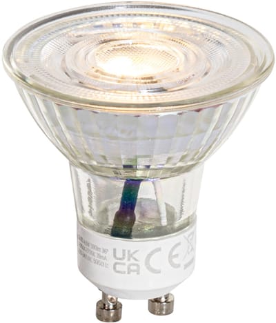 LUEDD GU10 50mm 3-staps dimbaar in Kelvin LED lamp helder 4.5W 380 lm 2000-2700K
