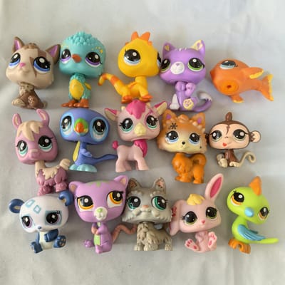 6/12 stuks 5cm Klassiek Huisdier Speelgoed Mini Kat Hond Beeldjes Oude Puppy Poppen Dier Actie Speelgoed voor Kinderen orange