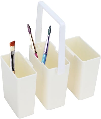 Dailygoods- Kwastenwasemmer Drie-in-één - Kwastenhouder - Kwastenreiniger Verf - Multifunctioneel - Duurzaam - Ideaal voor Waterverf en Gouache