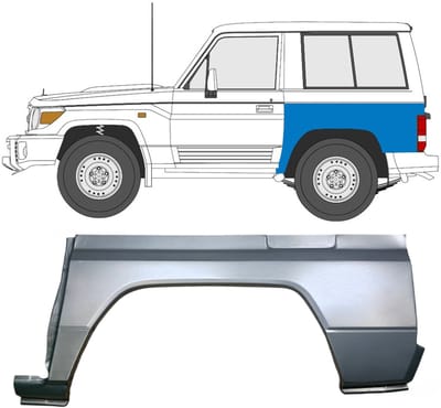 Reparatiepaneel achterspatbord voor Toyota Land Cruiser J70 1984- / Links