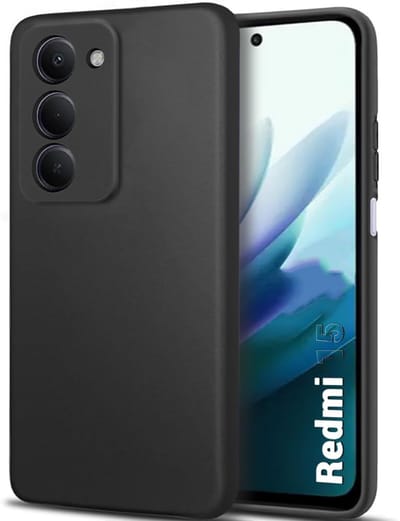 Casemania Hoesje Geschikt voor Xiaomi Redmi 15 4G - Zwart - Siliconen Back Cover