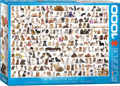 Eurographics - De Wereled van Honden [The World of Dogs] - 1000 stukjes 68×48cm (b×h) - Legpuzzel