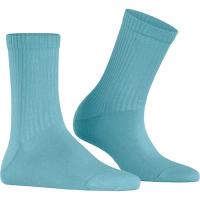 Burlington Fleet Street eenkleurig katoen sokken dames blauw - maat 36-41