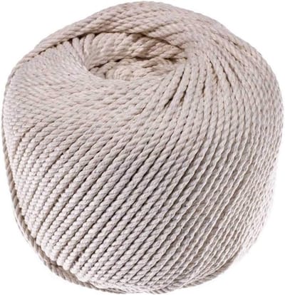 3 strengs Katoenen Touw 2mm x 91m voor Metselwerk en Lijnvastlegging