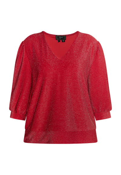 Faina Glitter Shirt Dames rood