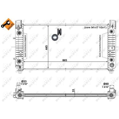 Radiator, motorkoeling NRF 56008