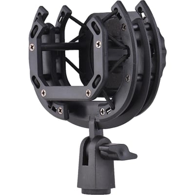 Microfoon Shock Mount Suspension Holder Clip Opvouwbaar voor Condensatormicrofoon Montage zwart