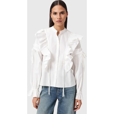 AllSaints Lulu Shirt Optic White Taglia: 2 | Magliette intime Outlet | Donna | Bianco
