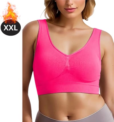 Bovista BH Zonder Beugel - Zonder Bandjes - Push-up Bh's - Comfort Beha - Gemengd - Comfortabel - Roze - Maat XXL