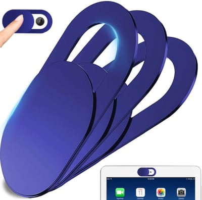 Allecto - Retoo Webcam Cover - Ultra Dunne Privacy Bescherming (Pack van 3) voor Laptop, PC, Tablet & Smartphone - Blauw