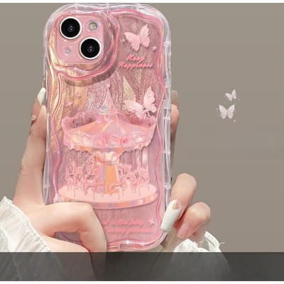 Carrouselketting Geschikt voor Apple 15promax Mobiele Telefoonhoesje Iphone14 Veerngaren 13/12 Transparante Siliconen iPhone 6s Plus
