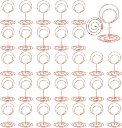 Elegante 30 Stuks Tafelkaarten en Foto Kaarthouders voor Bruiloften en Feesten - Rose Gold Design voor Tafelnummer en Herinneringen