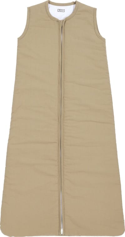 Meyco Baby Uni baby slaapzak gevoerd - taupe - 70cm - 2.0 TOG