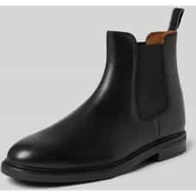 Chelsea boots van leer met elastische inzetten, model 'ASHER'