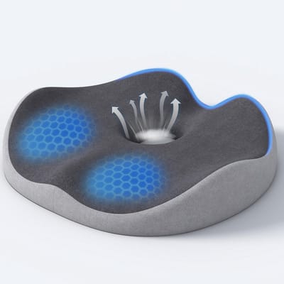 Dailygoods- Donut Zitkussen - Orthopedisch Kussen voor Aambeien - Traagschuim - Verstelbare Split-Uitsparing - Antislipbodem - Ademend en Wasbaar