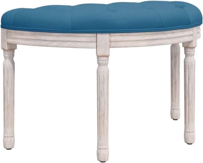 Velvet Zitoenbank in Blauw - Comfortabele Zitbank voor Hal, Slaapkamer of Gang