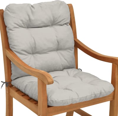Beautissu Flair NL – Tuinkussen Lage Rug Grijs – 100x50 cm – Zitkussen Matraskussen voor Tuin Meubelen