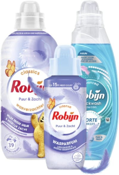 Robijn Wasmiddel + Wasverzachter + Wasparfum Voordeelset – Complete Wasverzorging met Langdurige Geur