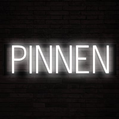 PINNEN - Lichtreclame Neon LED bord verlicht | SpellBrite | 54,02 x 16 cm | 6 Dimstanden & 8 Lichtanimaties | Reclamebord neon verlichting