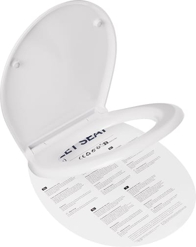 Anycee Max WC-bril O Vorm - Toiletbril Wit met deksel - Softclose - Easy Clean functie - Belastbaar tot 150 kg - Toiletzitting