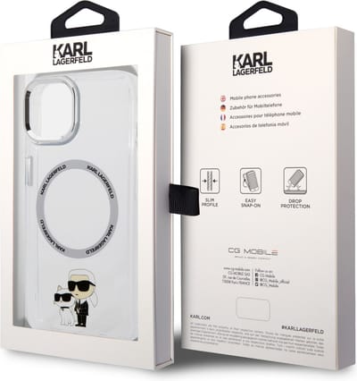Backcase hoesje - Karl Lagerfeld - Effen Transparant - TPU (Zacht) geschikt voor iPhone 14 Plus