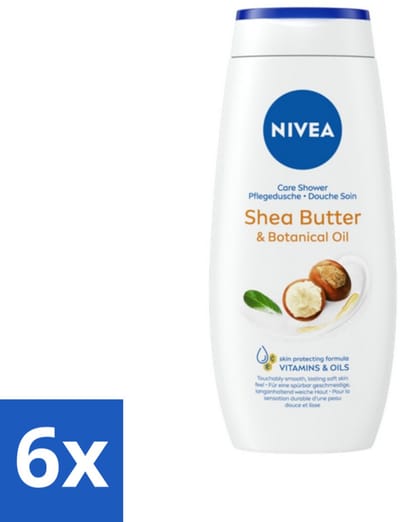 Nivea - Douchegel - Shea Butter & Botanical Oil - 250 ml - Voordeelverpakking - 6 stuks
