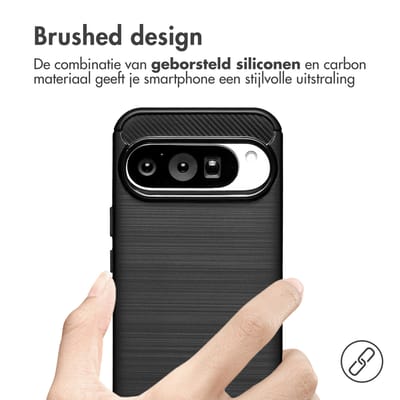 imoshion Hoesje - Geschikt voor Google Pixel 10 Pro - Brushed Backcover - Zwart